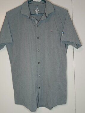 KUHL Men's Gray Small Tapered Fit Hiking Short Sleeve Shirt (0853J3)